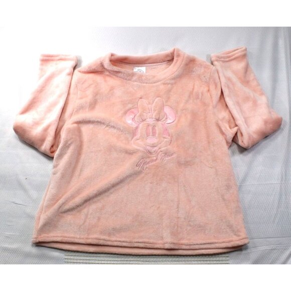 Disney 100 Minnie Mouse Womens Pajama Set Long Sleeve Fleece Pink Size XL(16/18) - Picture 1 of 12
